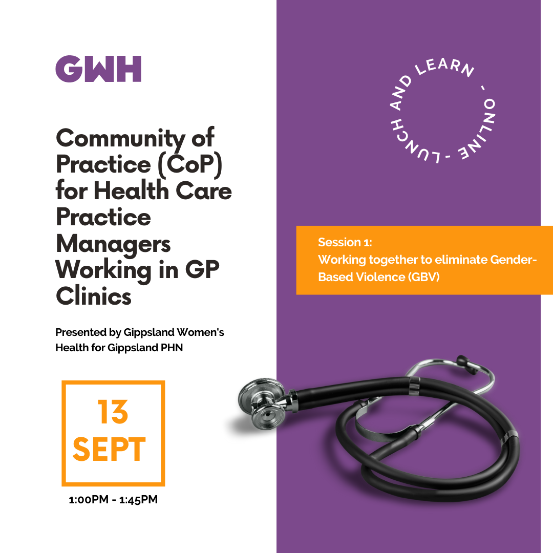 GWH CoP for Healthcare Practice Managers – Session 1: Working Together to Eliminate GBV
